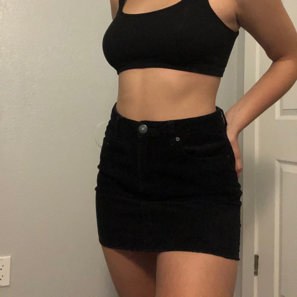Black corduroy skirt
